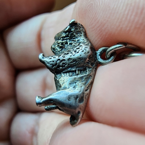 Wyoming Charm Bracelet Western Themed Nickel & Sterling Silver Charms Cowboy - Picture 7 of 12